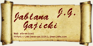 Jablana Gajicki vizit kartica